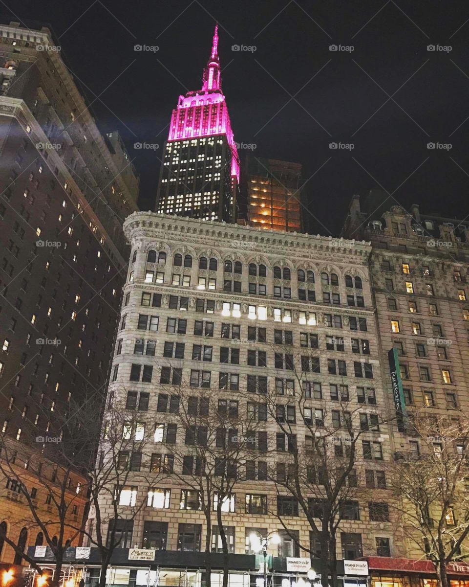 Empire state building in the international womens day