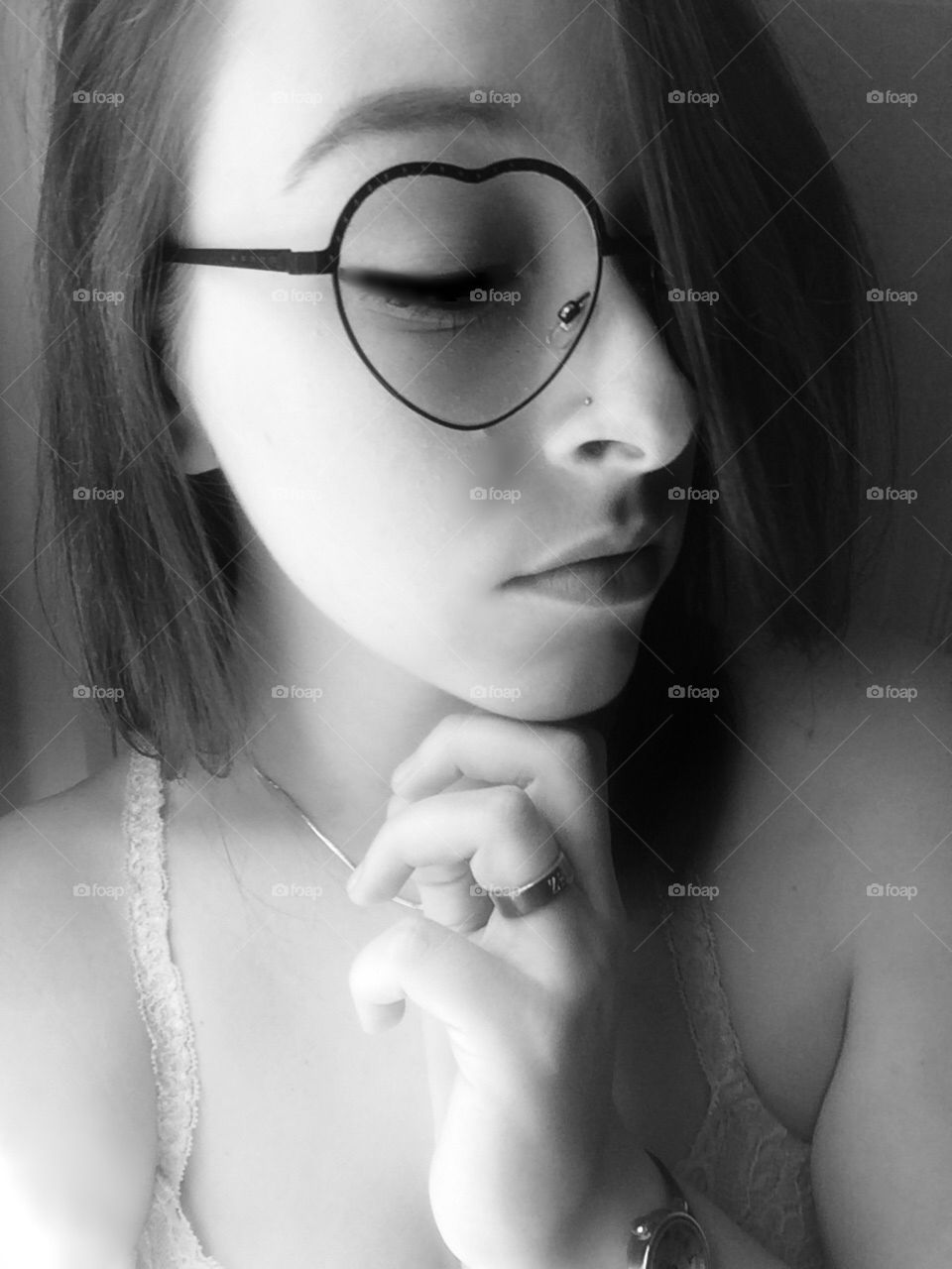 Heart Shaped Glasses. A self portrait.