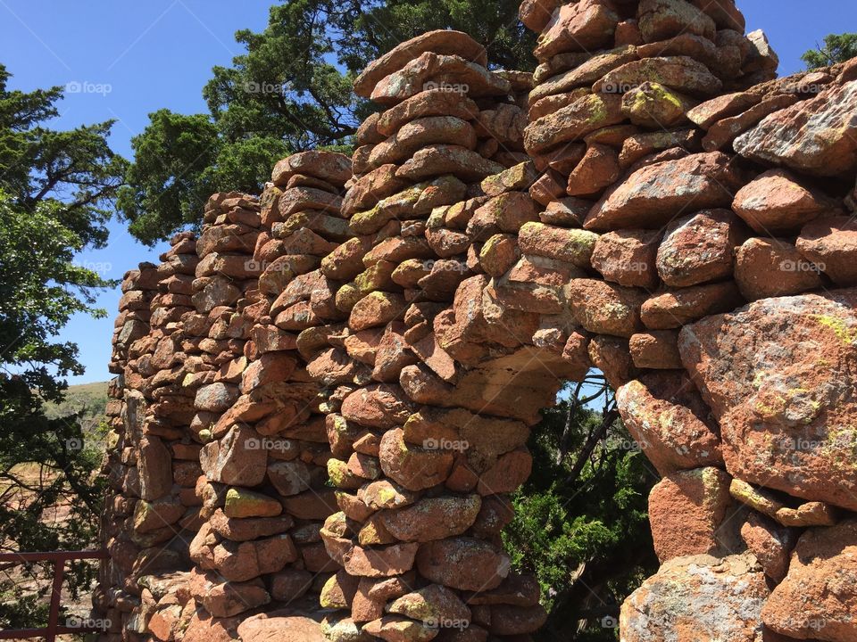 Stone Wall, Holy City, Wichita Mountains Wildlife Refuge, Oklahoma 