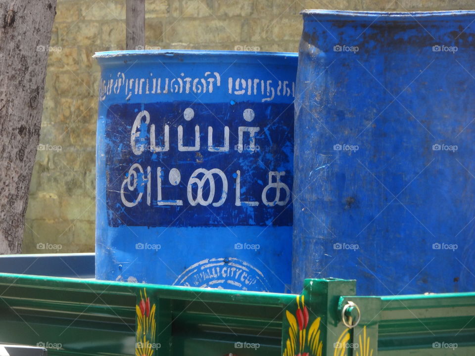 blue containers in India