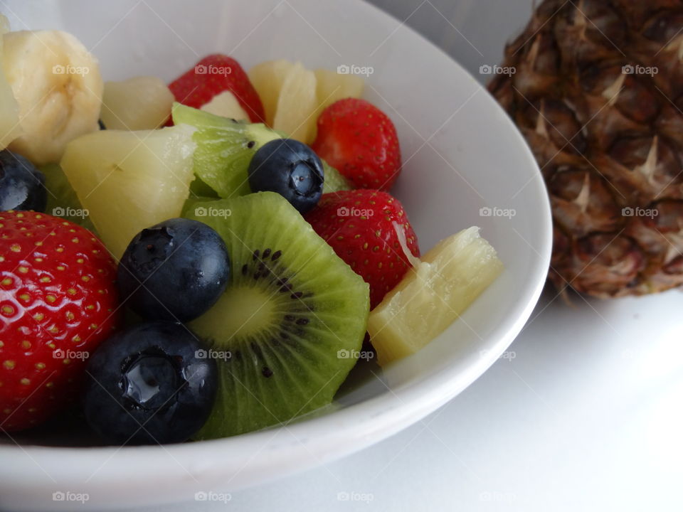 Healthy fruits breakfast