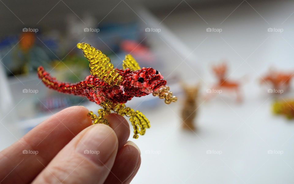 dragon from beads art and craft hobbies