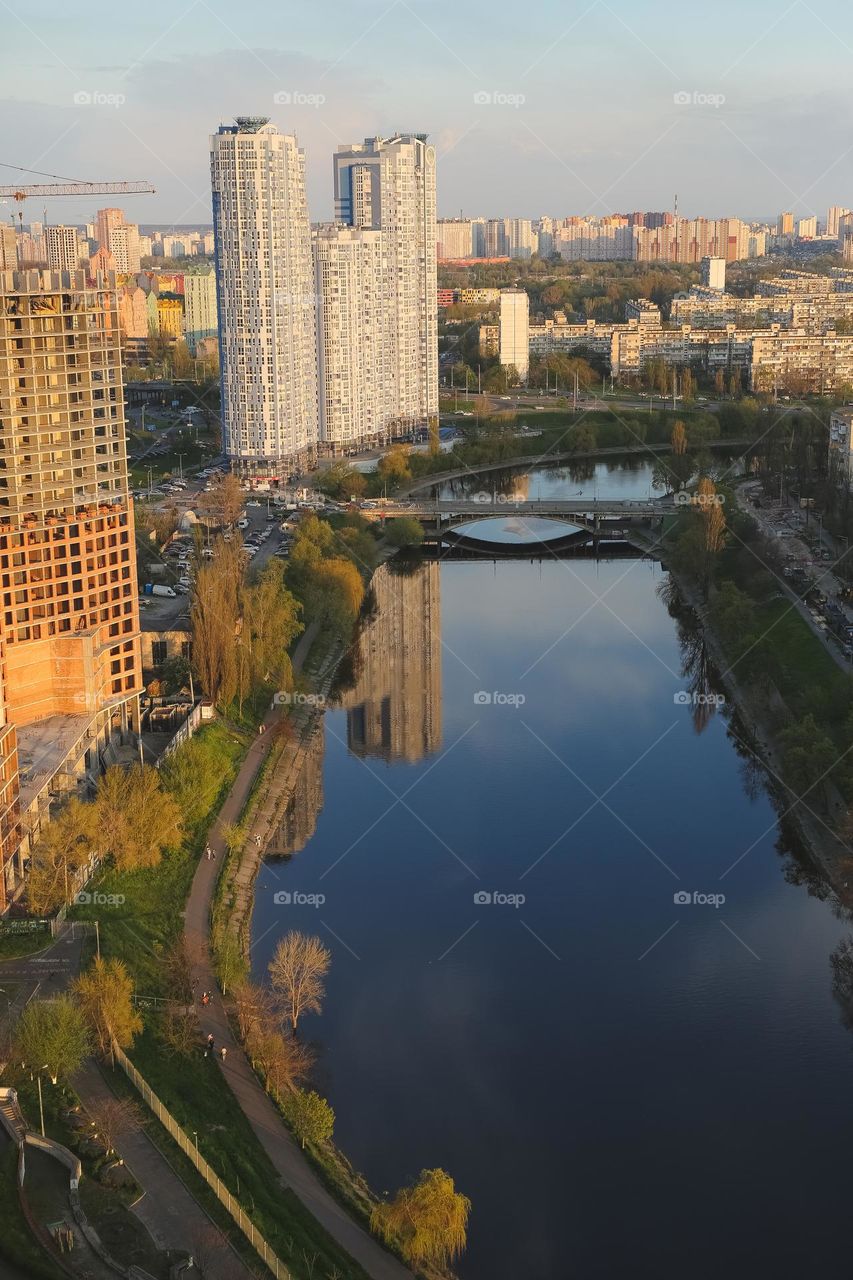 Urban nature, water. beautiful view 