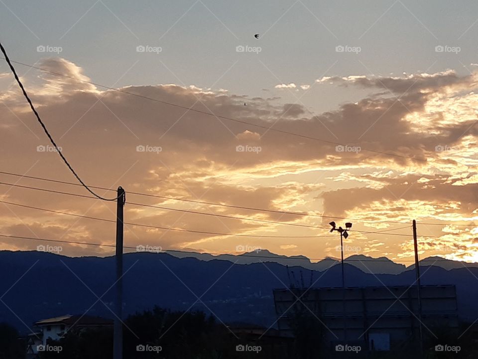 sunset in the country