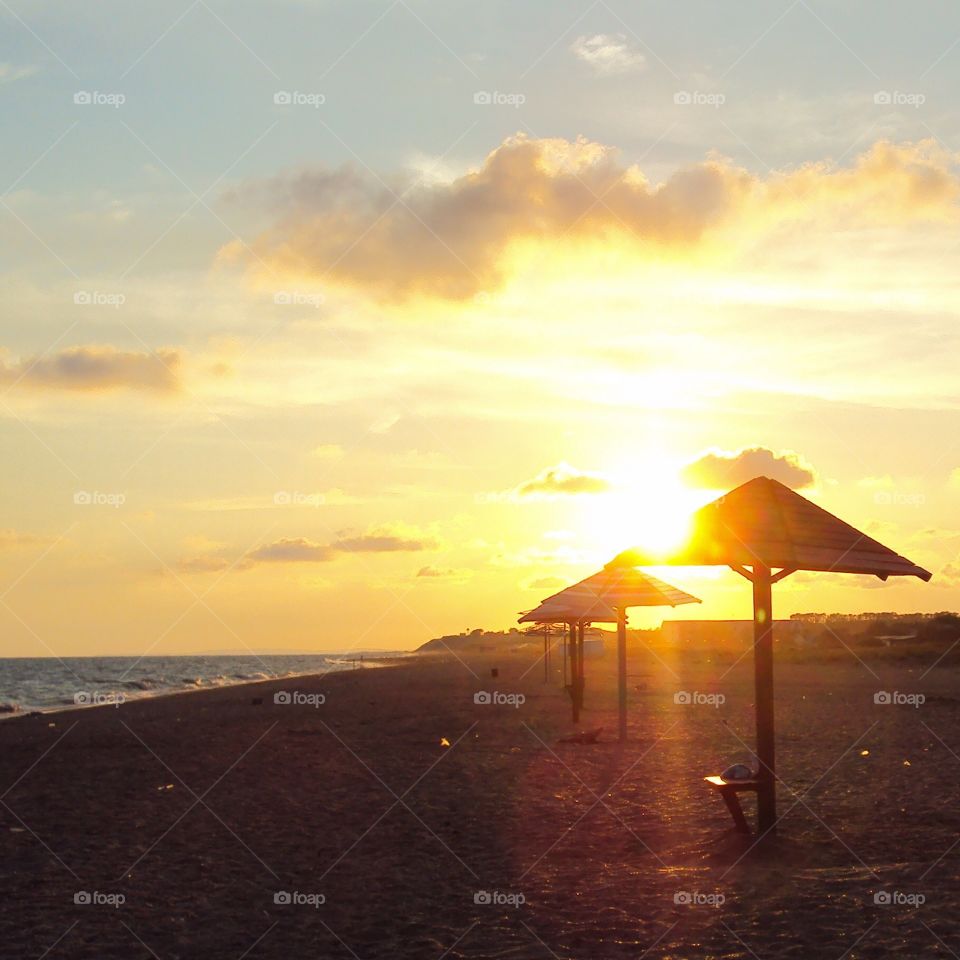 Beach and sunset 