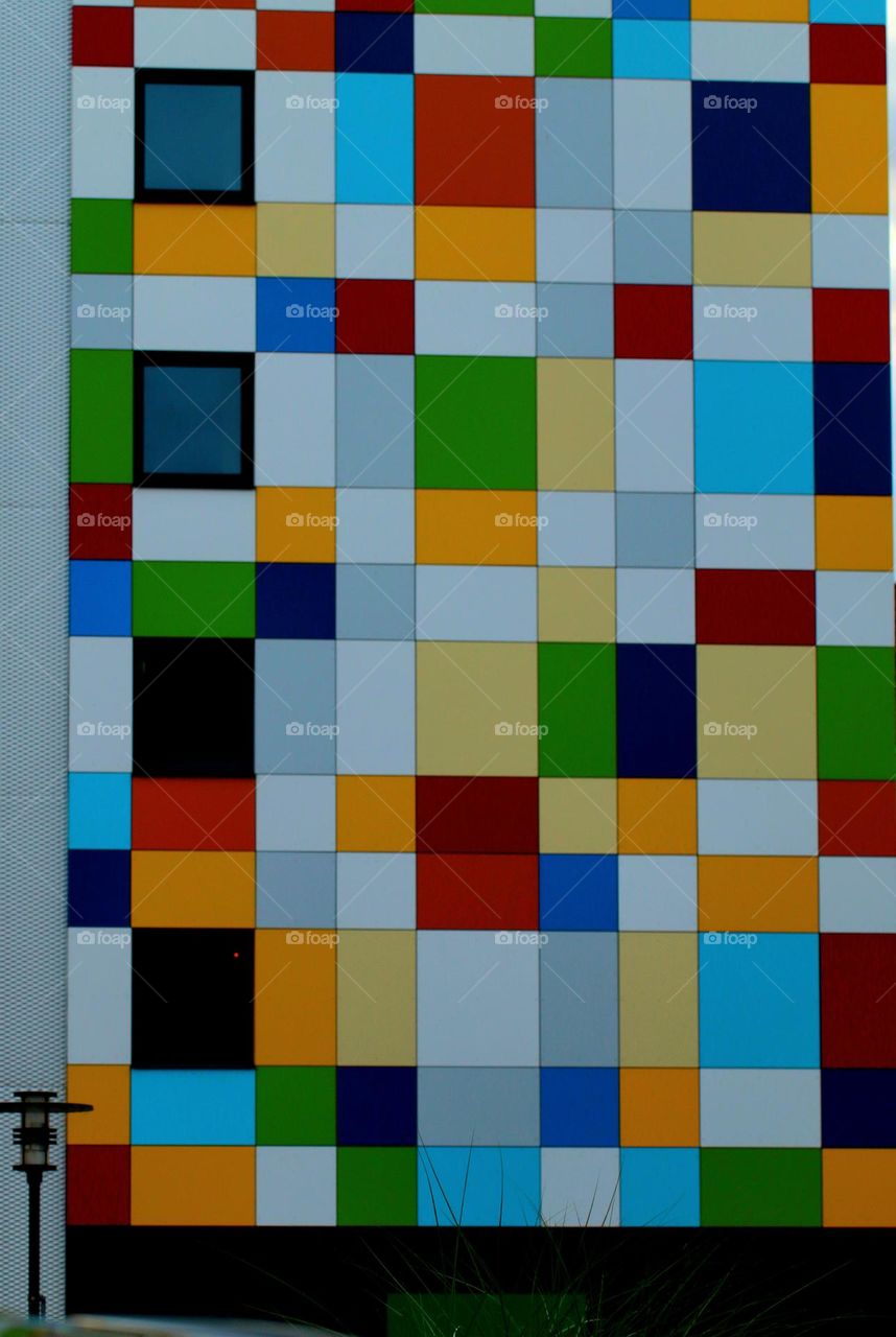 Hausfassade in Farbe