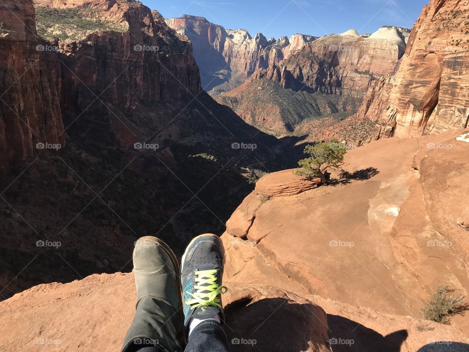 Feet up at Zion National park