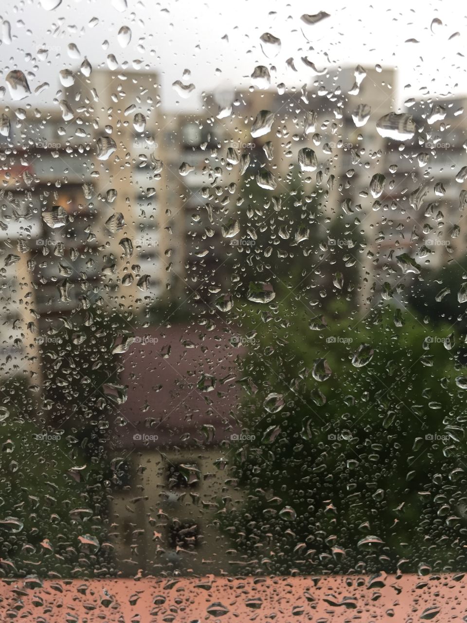 Rain thru the window