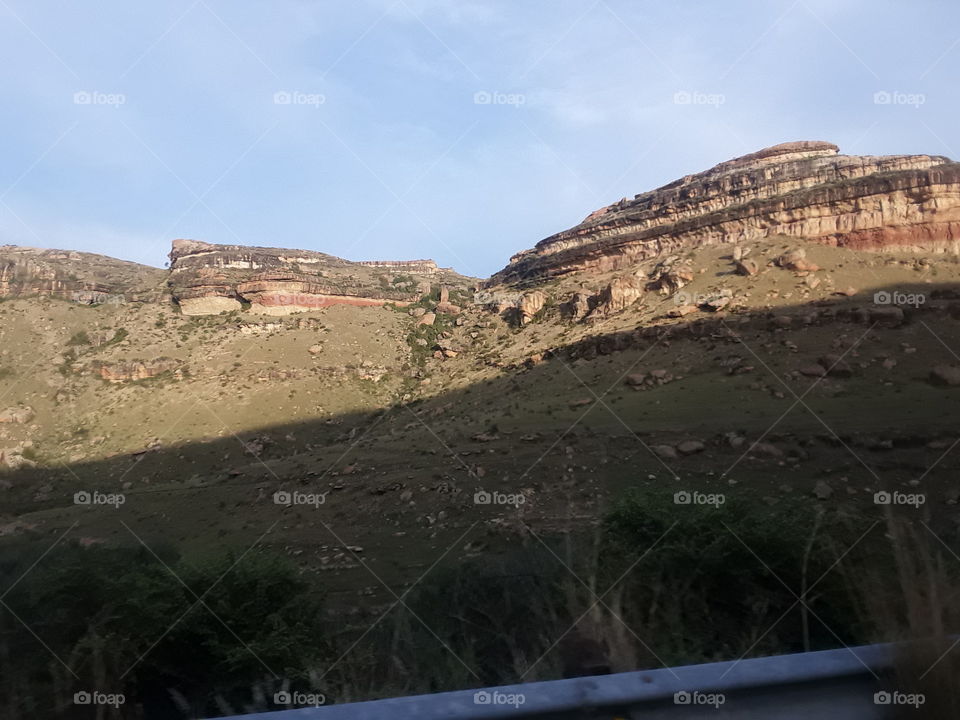 A view of mountain and the rocks.