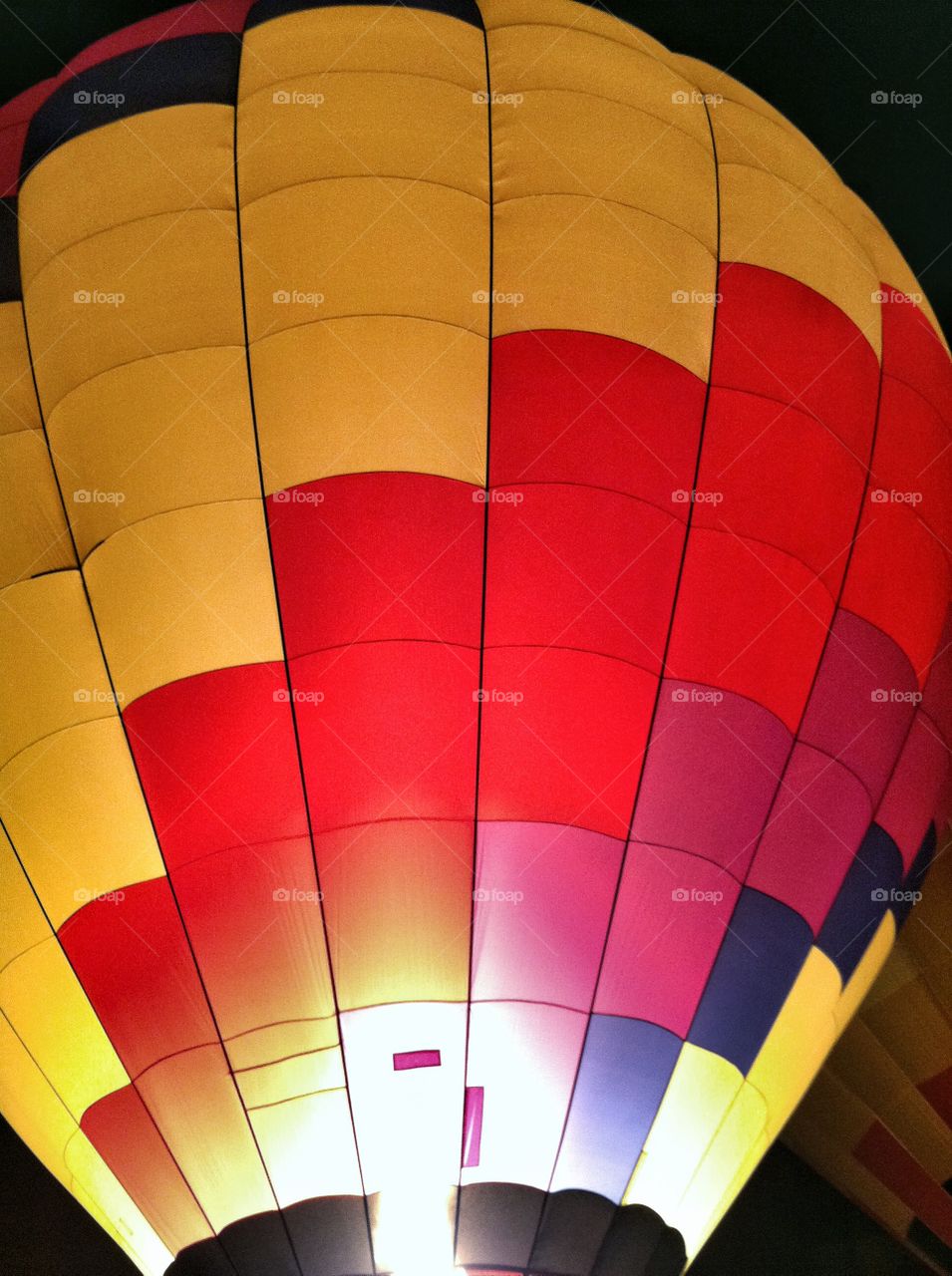 Glow in the dark hot air balloon at the Albuquerque balloon festival in New Mexico 