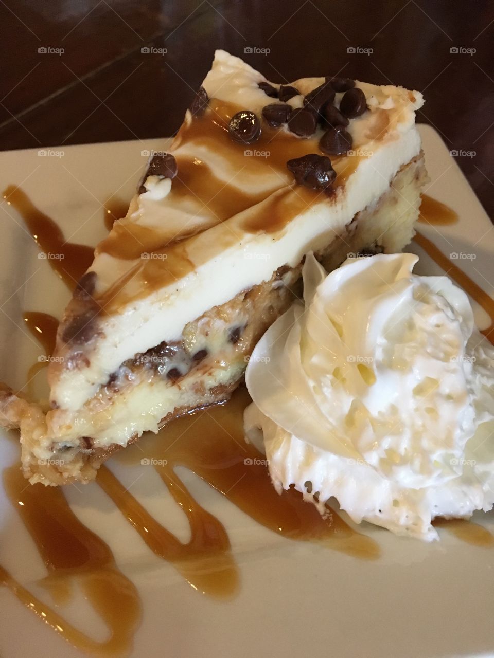 Carmel Waffle Cheesecake 