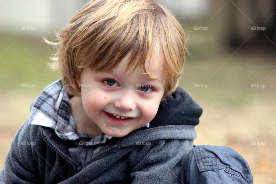 Portrait of a smiling cute boy