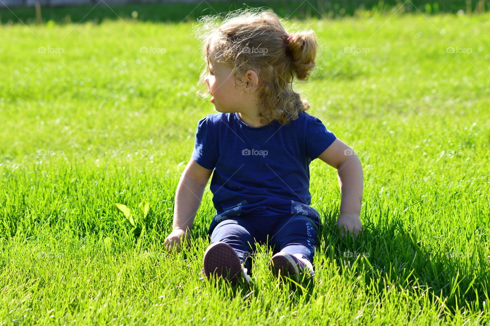 Girl on the grass series