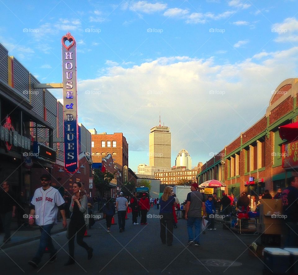 Lansdowne Street. Infamous alleyway next to Fenway park with the city's hotspots at the ready