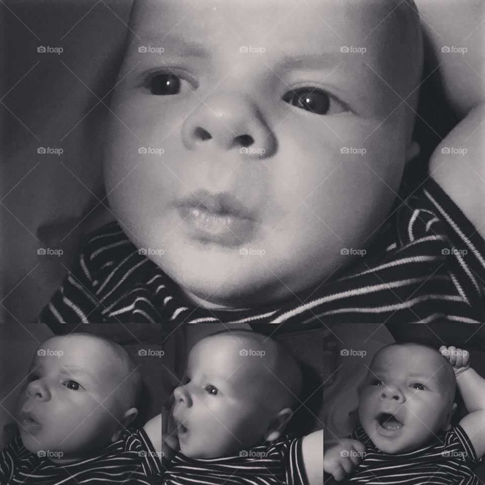 The faces of a one month old