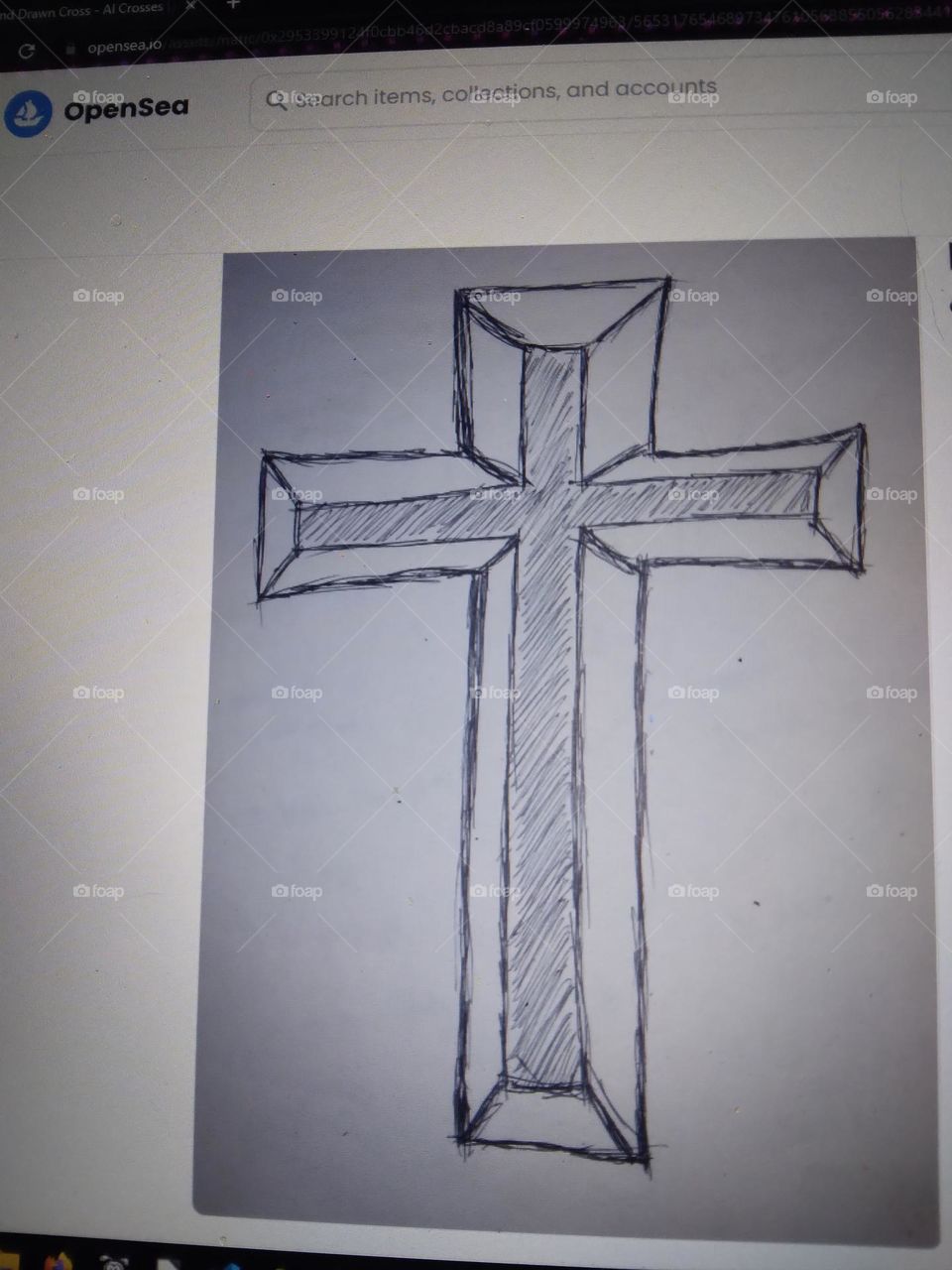 Hand drawn cross 2