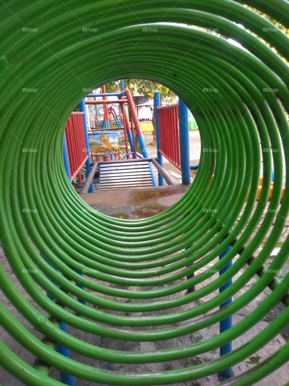 Circle shape on the playground