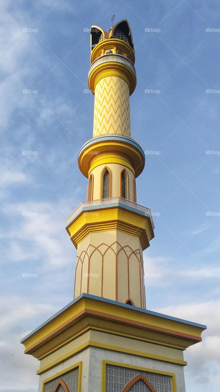 Islamic center mosque in an afternoon in Mataram, Indonesia