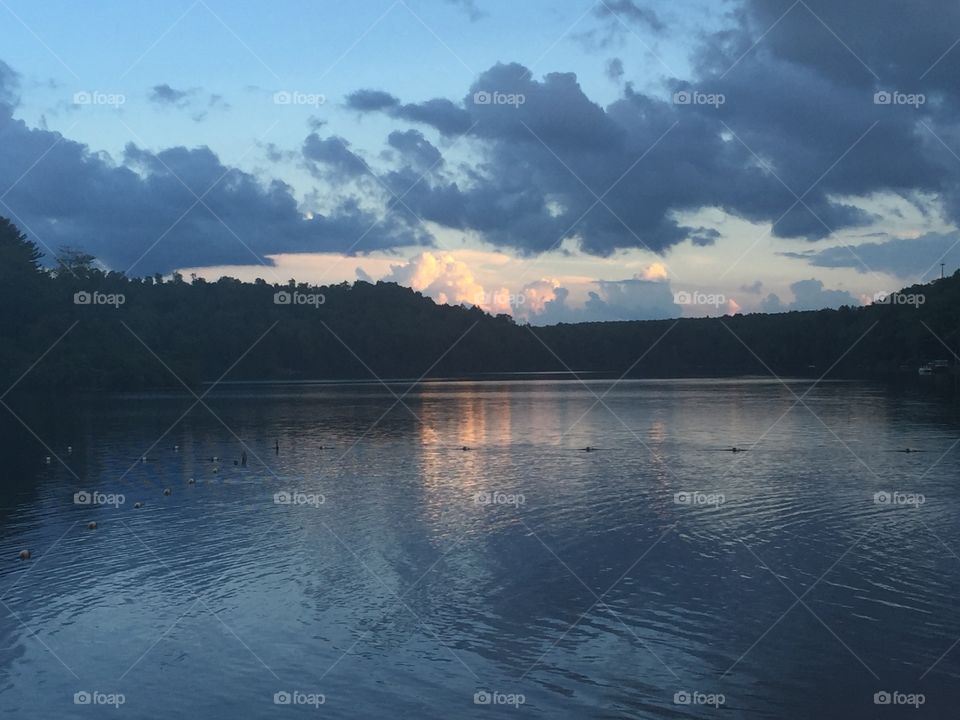 Water, Sunset, No Person, Lake, Reflection