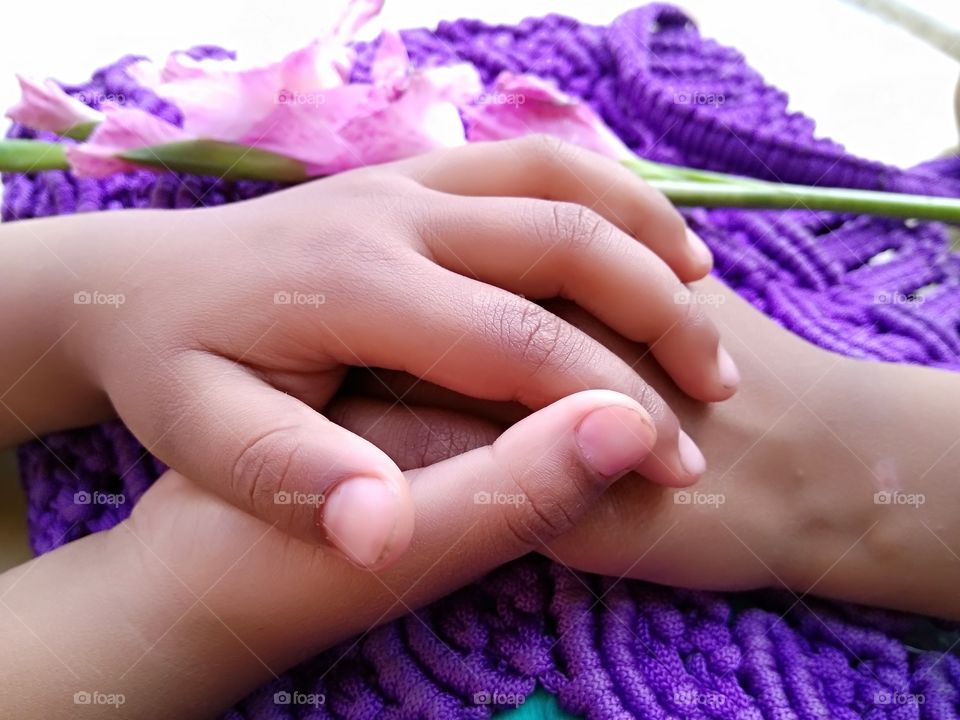Close-up of person's hands