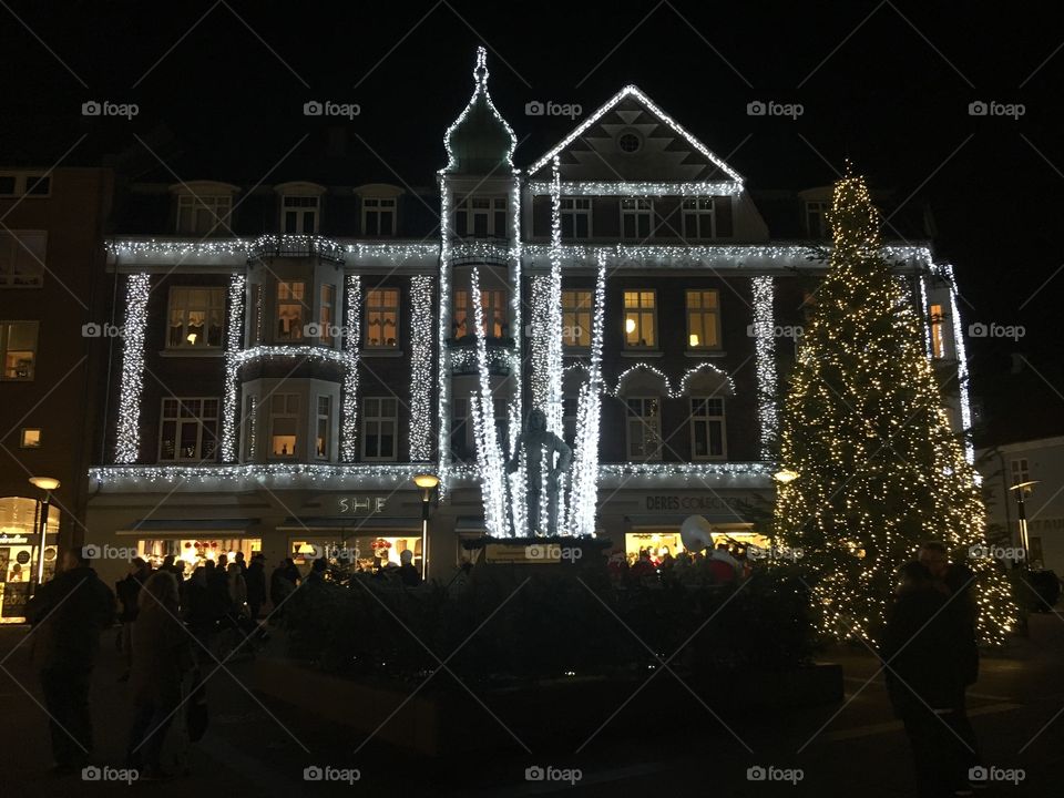 Christmas lights in the city