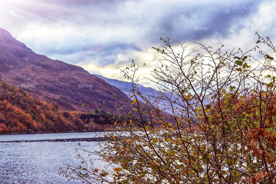 Autumn mountain view