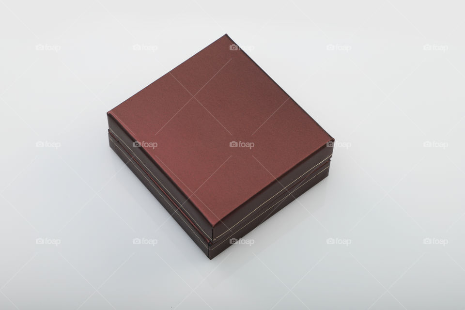 Blank brown box on white background