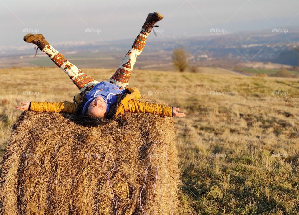 Afternoon fun in the autumn fields