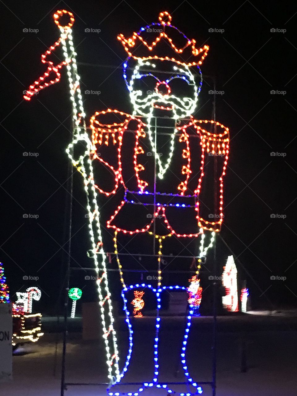 Nutcracker in lights 