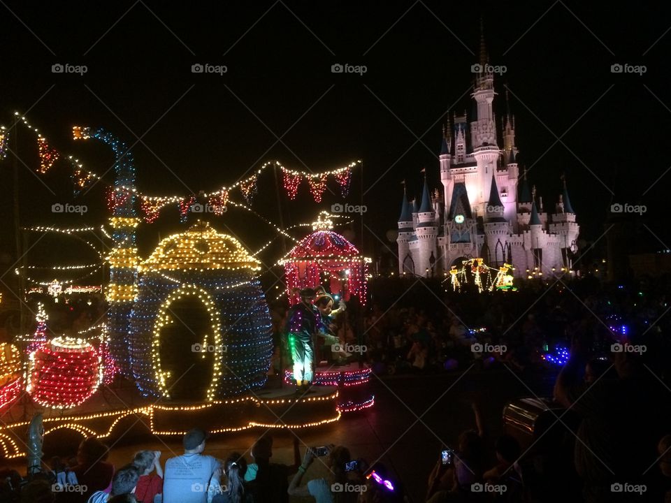 Disney's Illumination night parade.