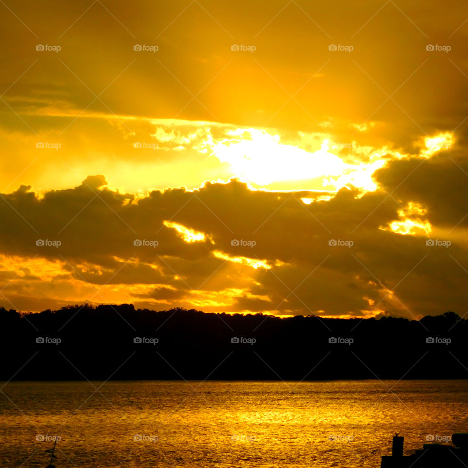 Dramatic sky during sunset