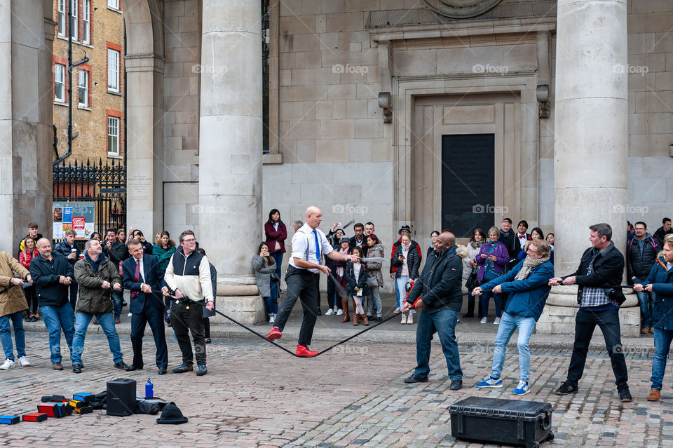 Street performance in Covent Garden Market. London. UK.