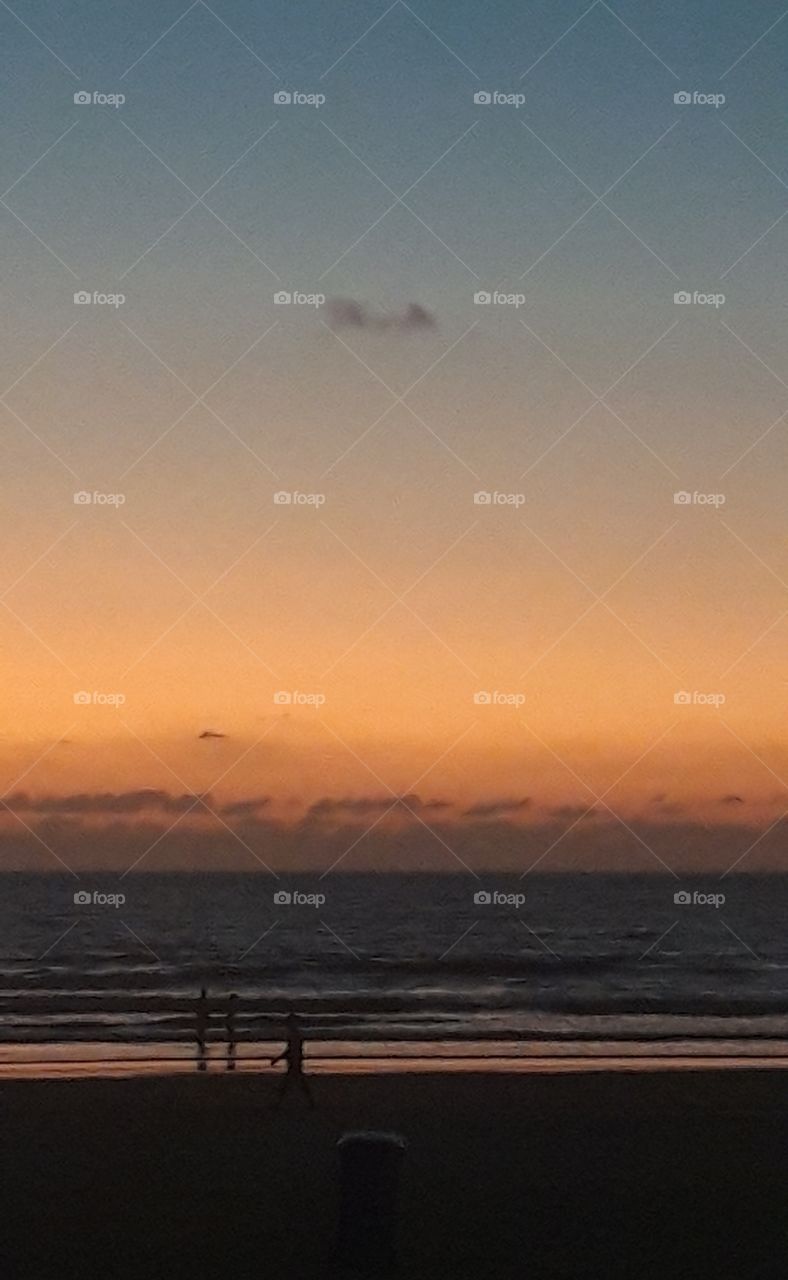 sunset on the beach in Goa