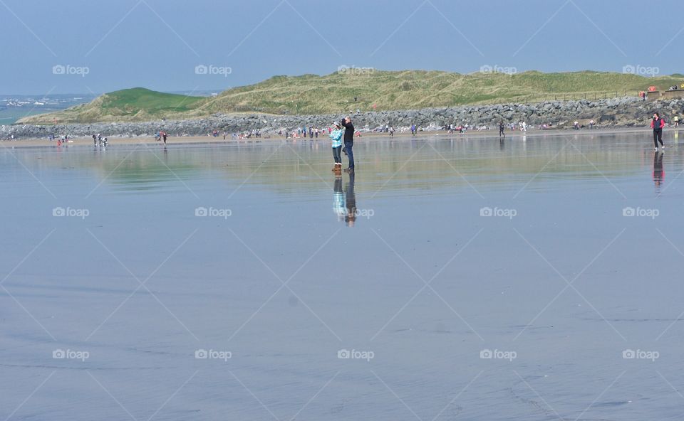 Reflections on the beach