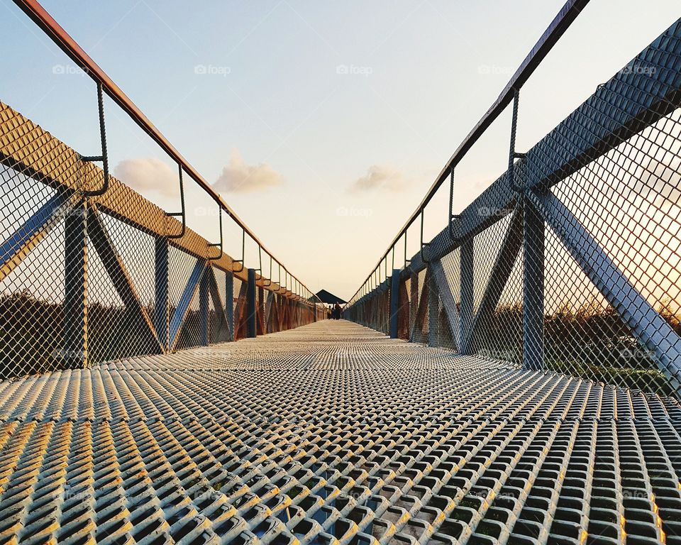 The way on the skywalk structure