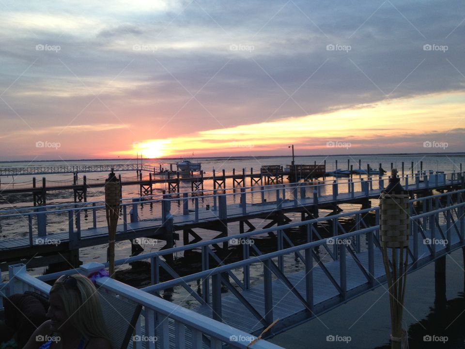 Avalon Evening . Sunset on the bay in Avalon, NJ