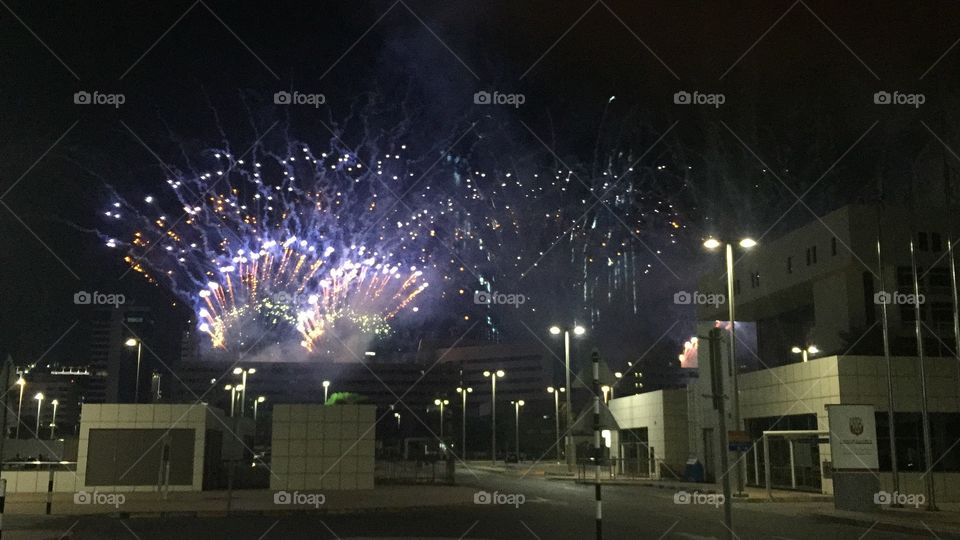 Fire works at united arab emirates