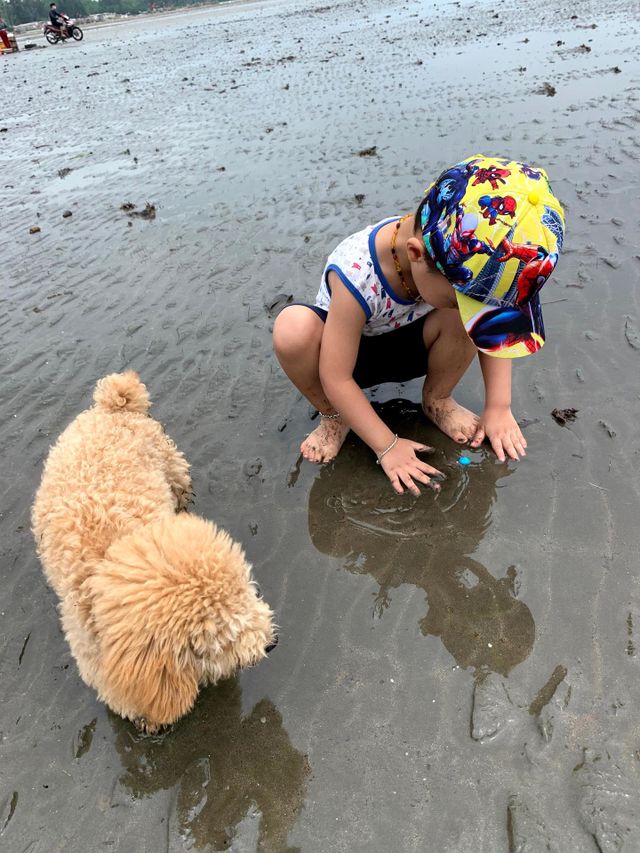Little boss and dog