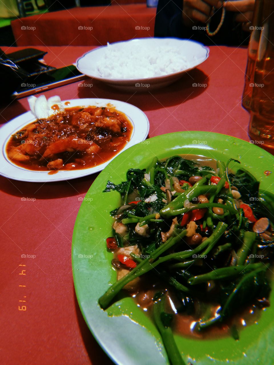 the seafood and water spinach is very nice
