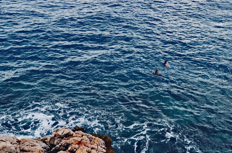 Swimmers in the ocean