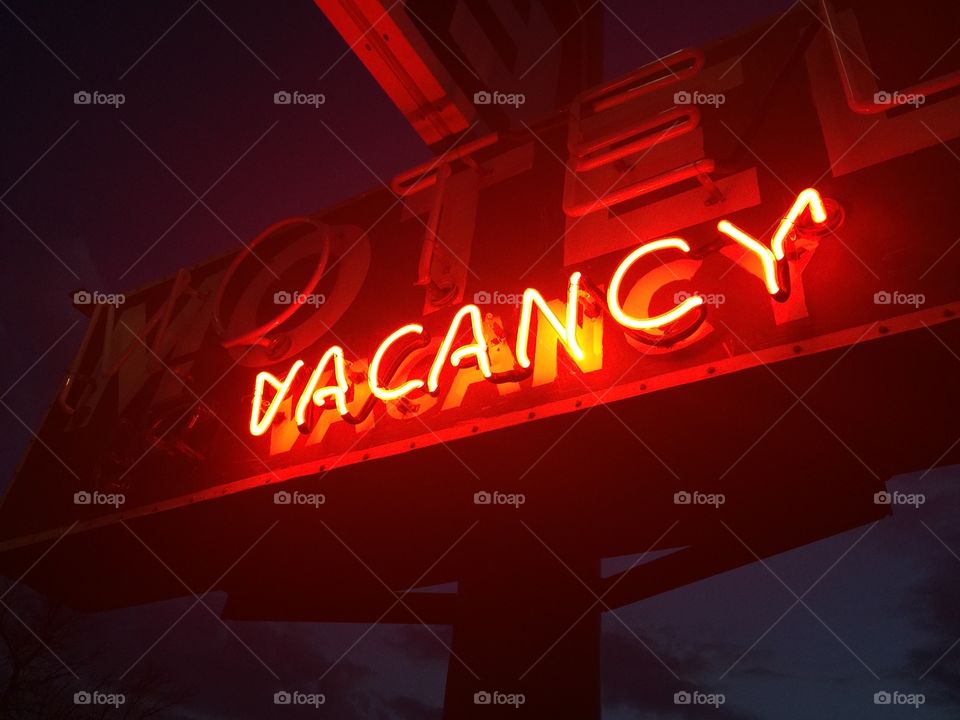 Neon Vacancy Sign