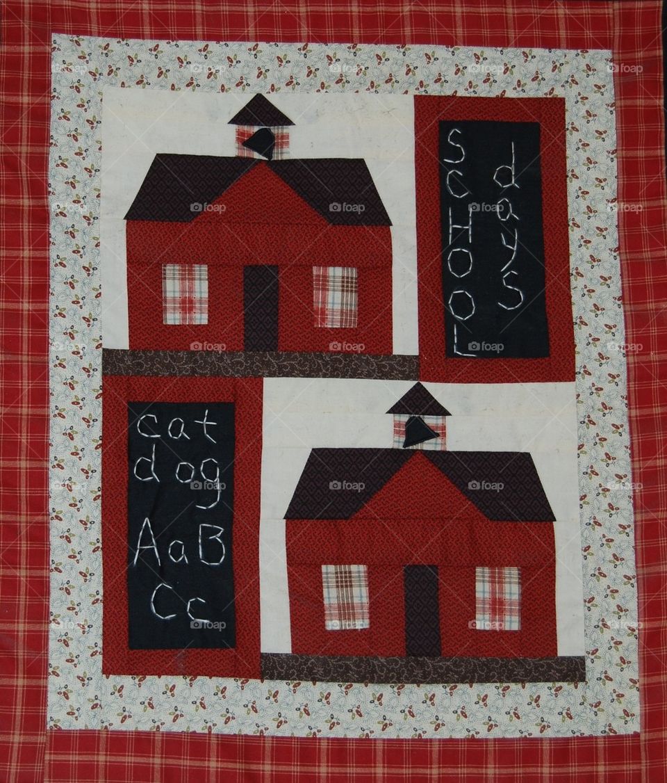 Quilted fabric wall hanging