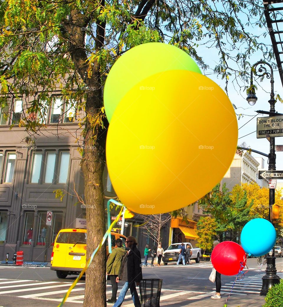 Balloon in the city