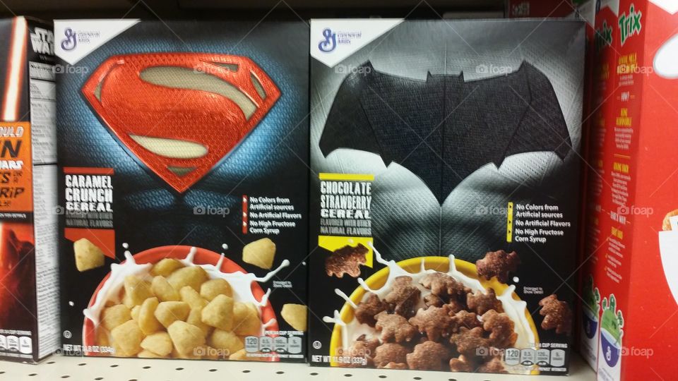 Batman VS. Superman Cereal!