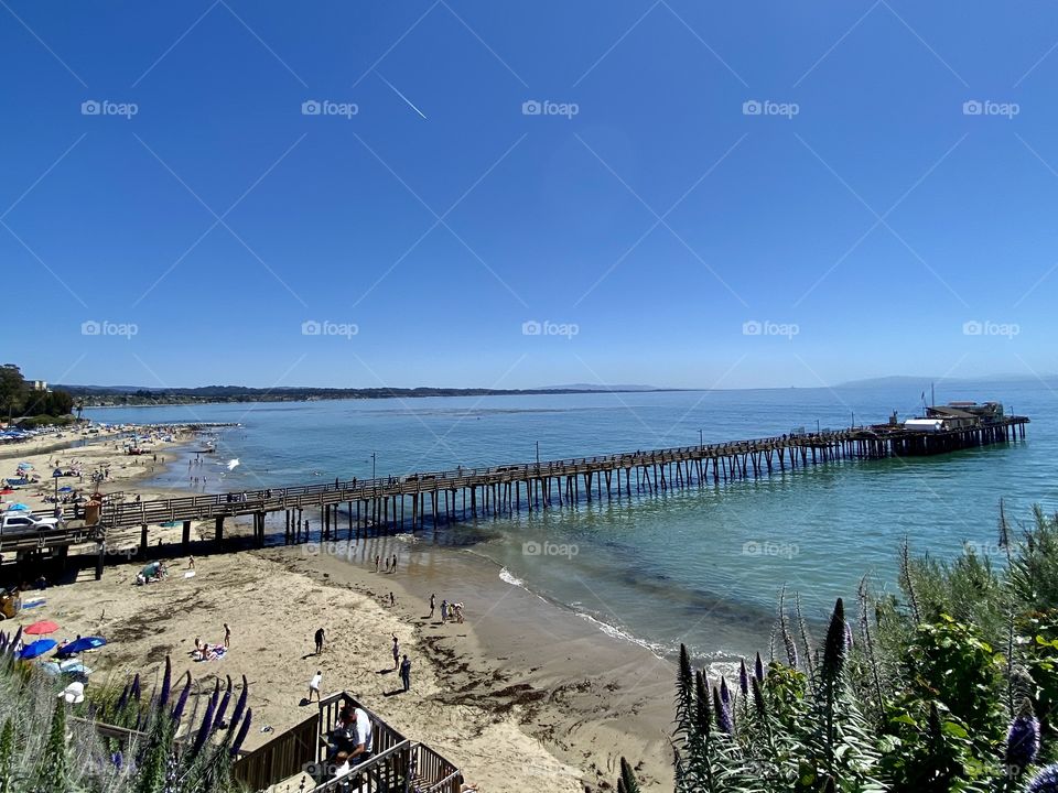 A view of the Capitola Wharf in Capital California 