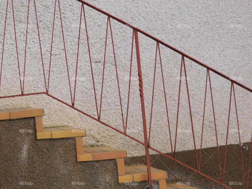 Stair with skeletal or Rail and good design