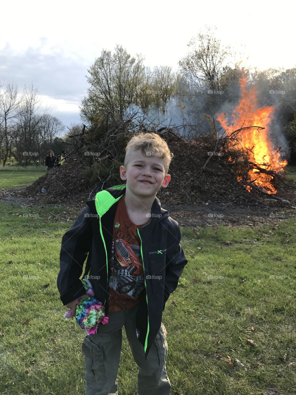 Owen at the big bon fire 