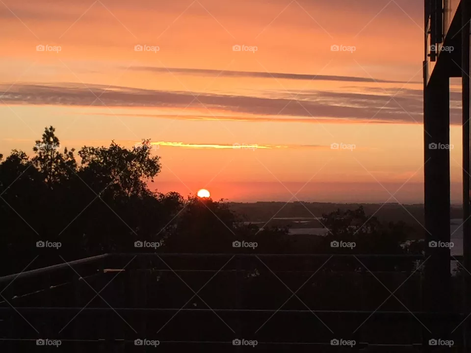 Sunset. 