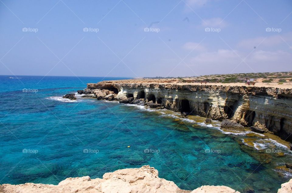 Sea caves Kavo Ghreko Cyprus 