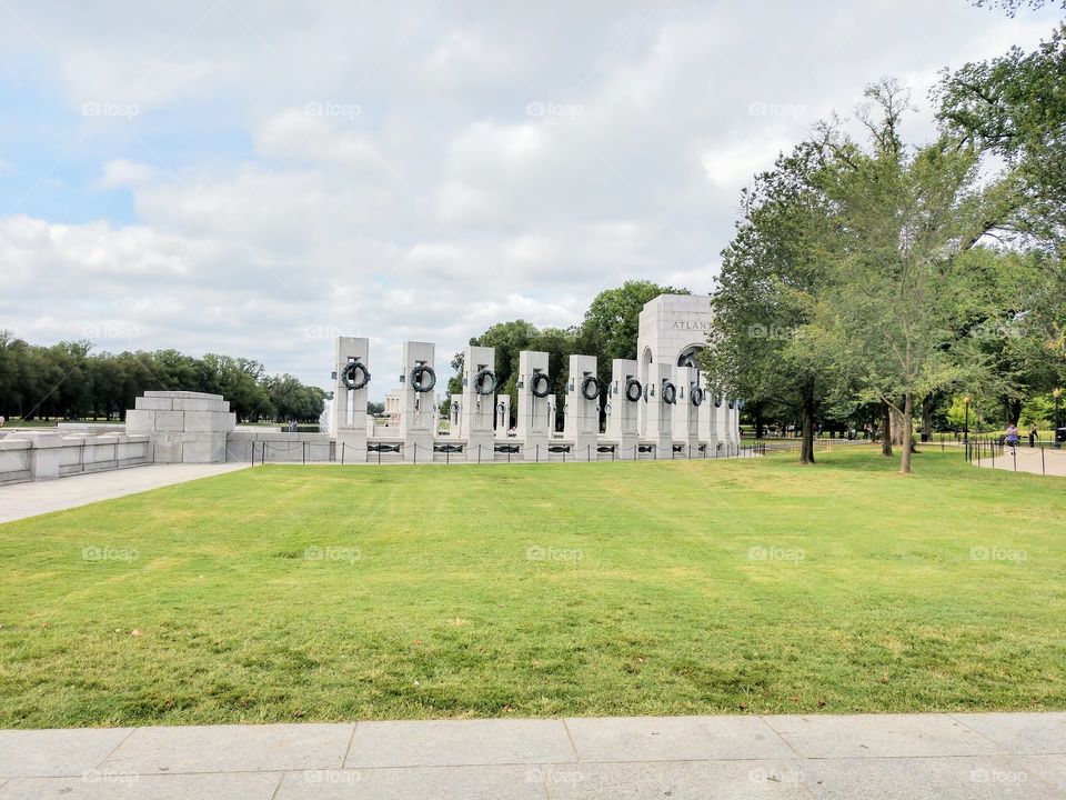 World war 2 memorial scenery